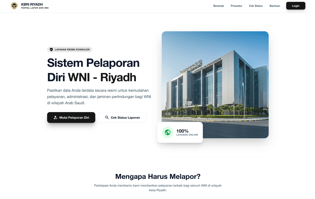 Lapor Diri KBRI Riyadh